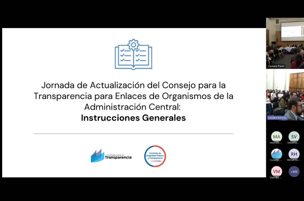 Participamos de la “Jornada de Actualización del Consejo para la Transparencia para enlaces de organismos de la administración central”